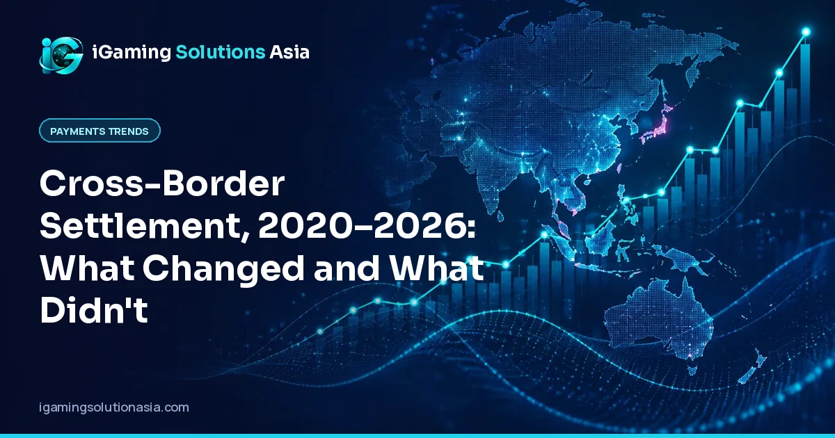iGaming Solutions Asia cover: Cross-Border Settlement, 2020–2026: What Changed and What Didn't