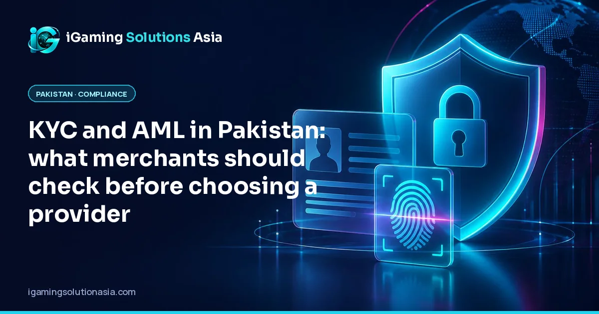 iGaming Solutions Asia cover: KYC and AML in Pakistan: what merchants should check before choosing a provider
