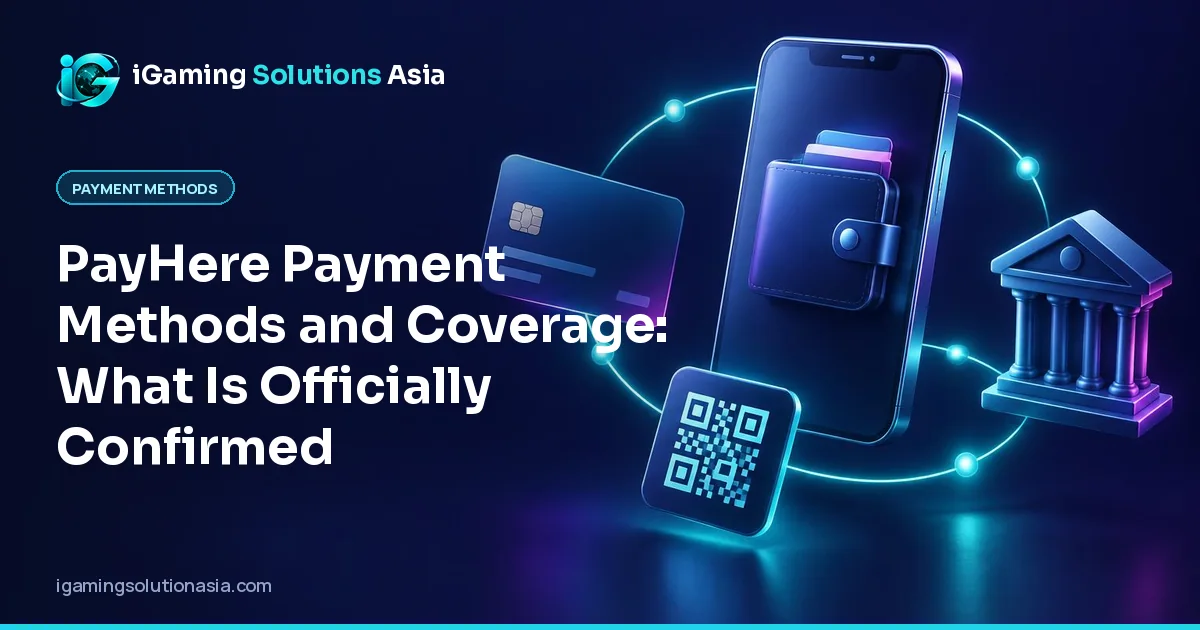 iGaming Solutions Asia cover: PayHere Payment Methods and Coverage: What Is Officially Confirmed
